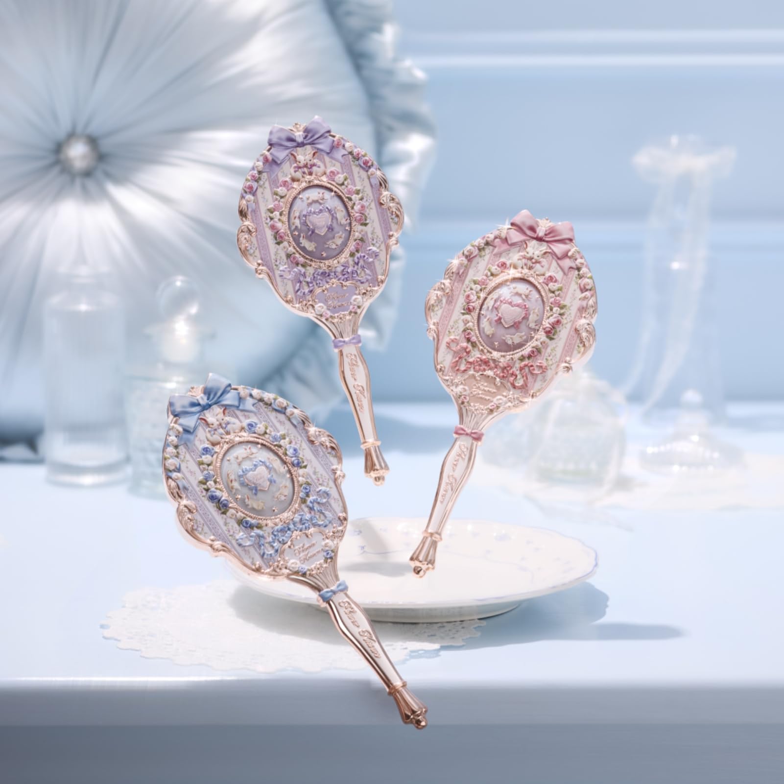 Flower Knows Daily-Use Vanity Mirror supports quick grooming checks