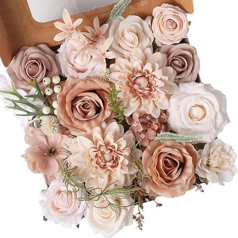 Floweroyal artificial rose and dahlia stems for lasting wedding decor