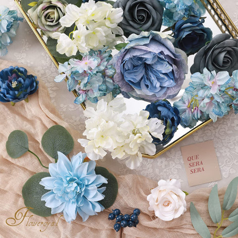 Floweroyal silk flowers 18-piece combo for wedding arrangements