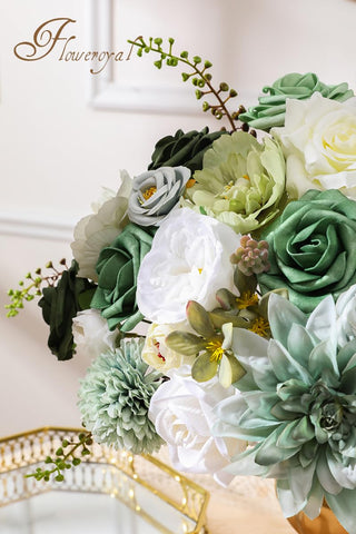 Floweroyal silk roses and dahlias bouquet for elegant DIY arrangements