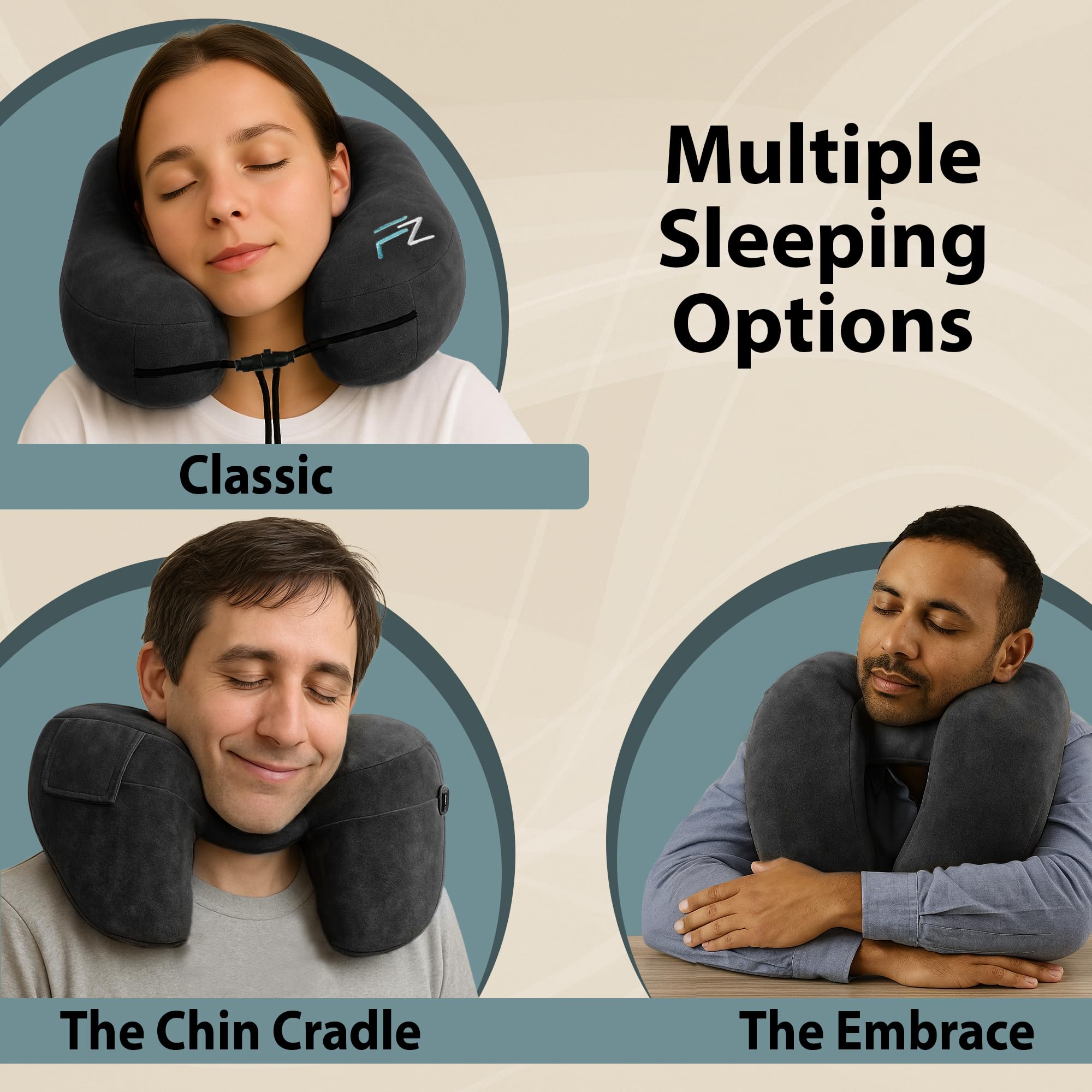 FLOWZOOM Air Pillow adjustable firmness lets you tailor support