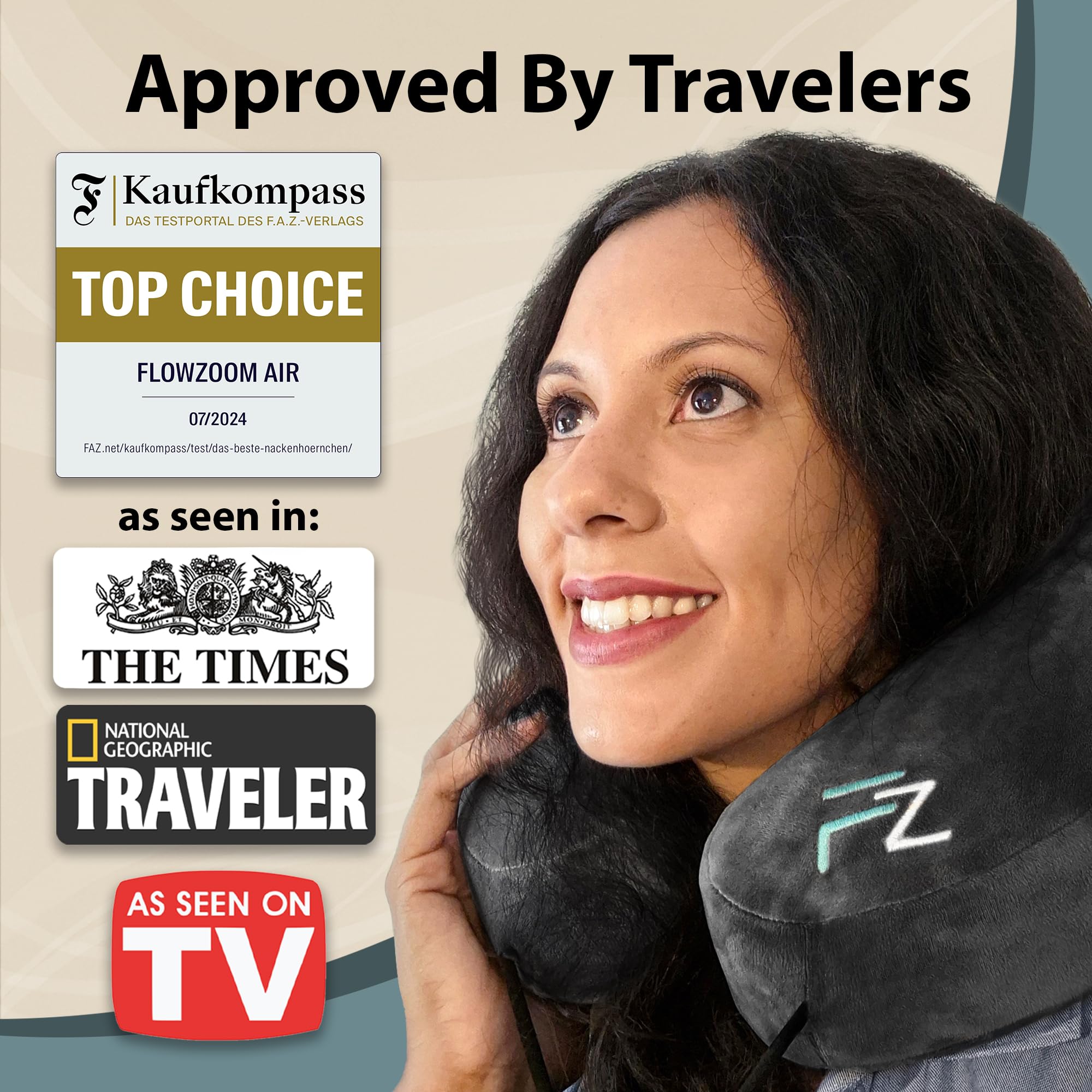 FLOWZOOM Air Pillow compact travel bag keeps pillow organized