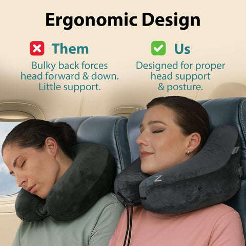 FLOWZOOM Air Pillow cozy hood blocks cabin light for better rest