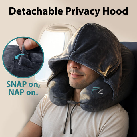 FLOWZOOM Air Pillow plush cover removable for easy cleaning after trips