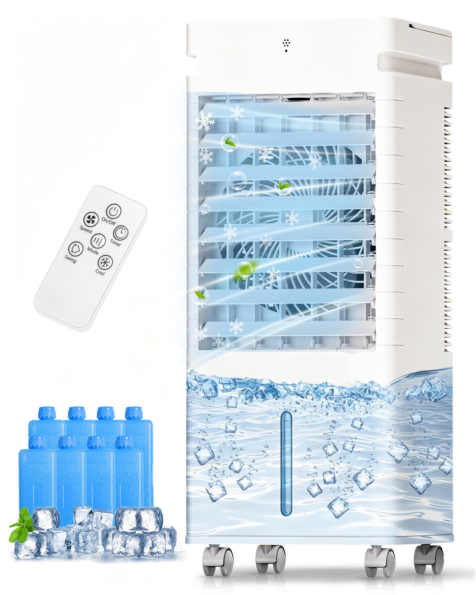 Fluencara portable air conditioner front view, compact cooling for any room.