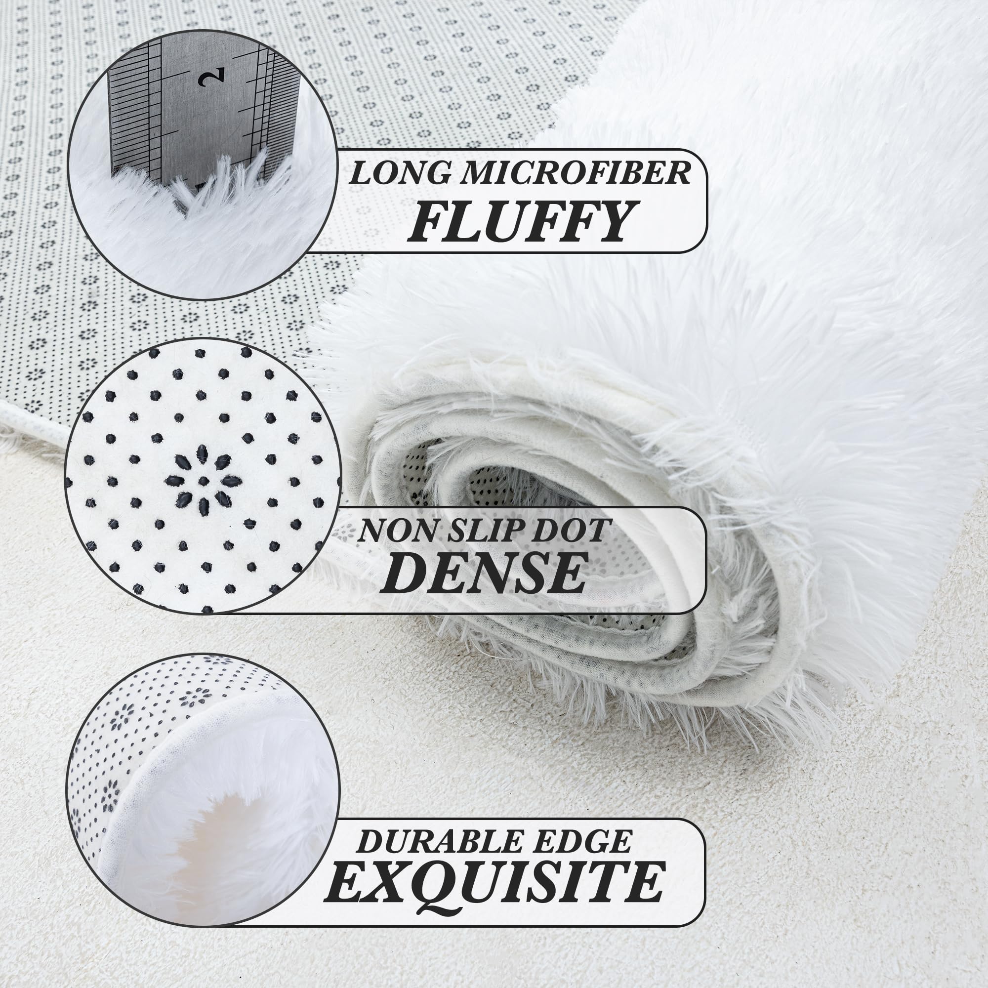 Fluffyrug easy spot-cleaning keeps your space tidy.