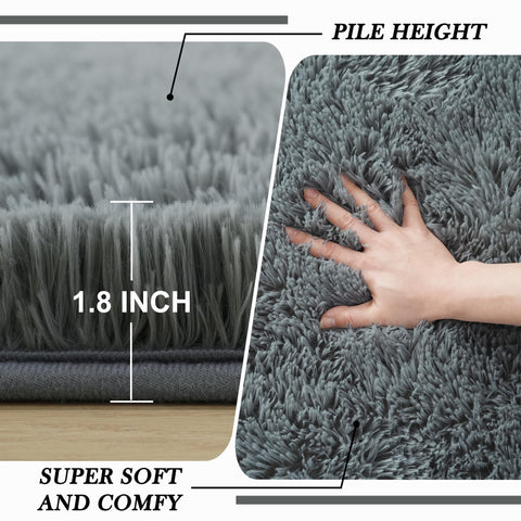 Fluffyrug non-slip back keeps the rug in place on floors.