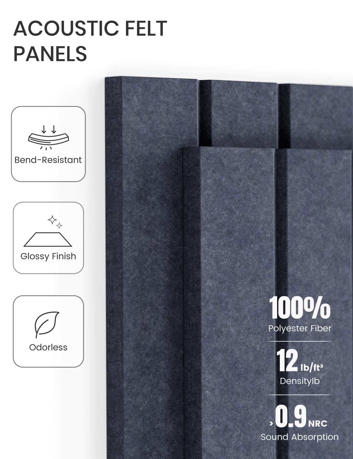 Fluxynara 70 removable adhesive tabs secure tiles without wall damage.