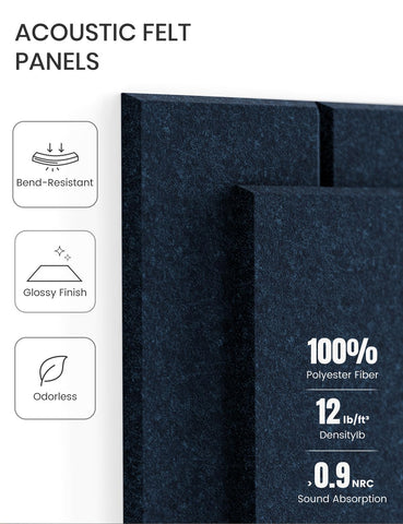 Fluxynara 9 mm thick felt tiles resist bending for a tidy surface.