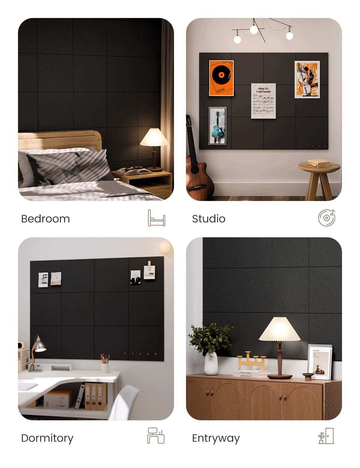 Fluxynara board acoustics reduce echo for quieter, more productive spaces.