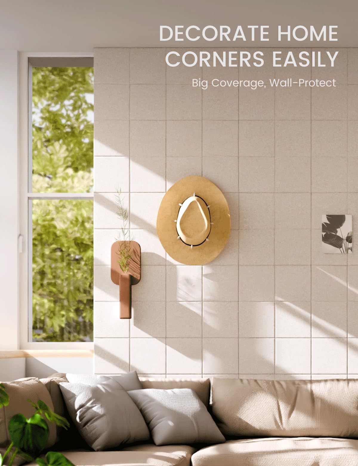 Fluxynara adhesive tabs secure tiles on smooth walls with clean removal.