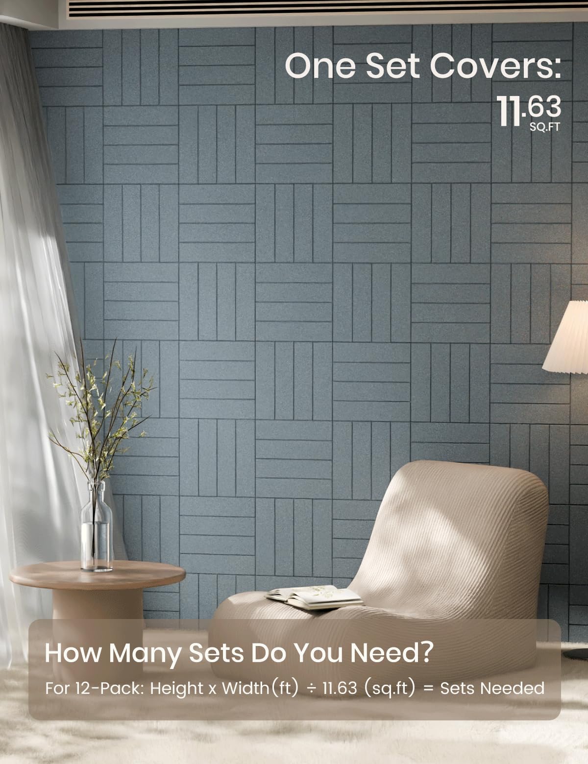 Fluxynara blue-gray felt tiles ready for versatile wall displays.