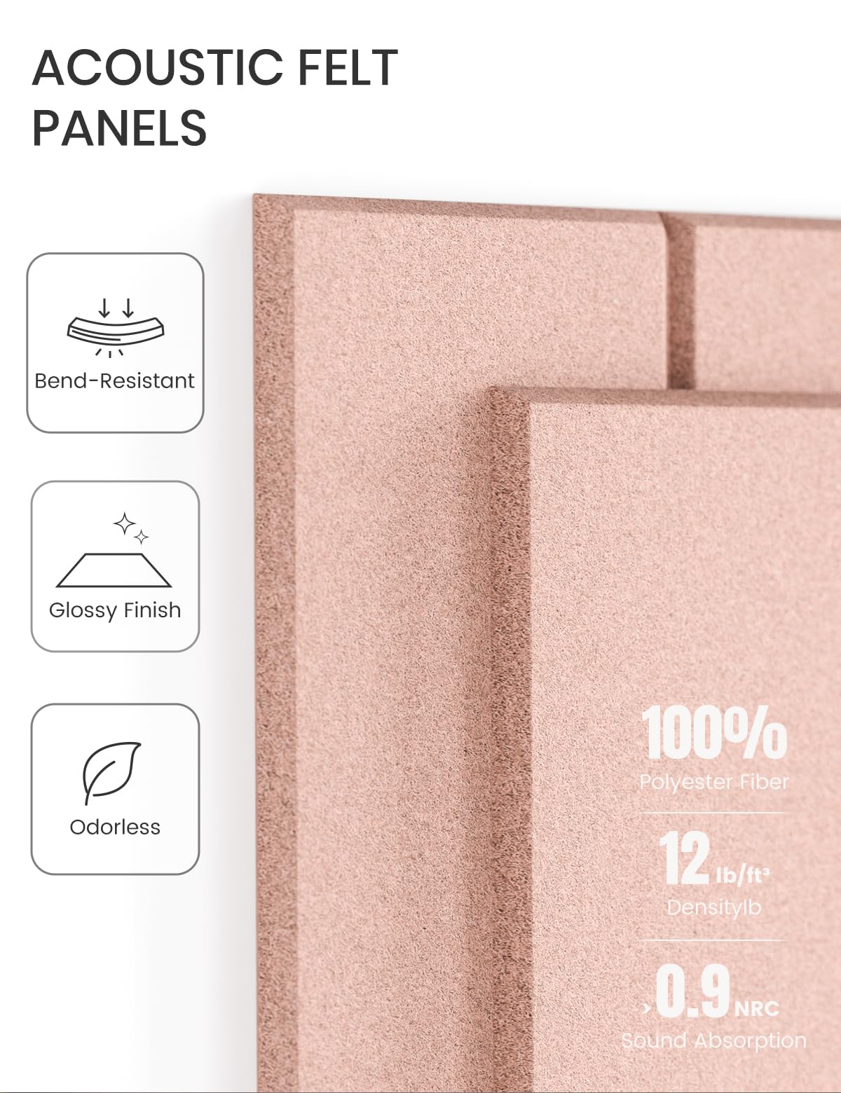 Fluxynara dense polyester felt close-up highlighting soft texture and quality