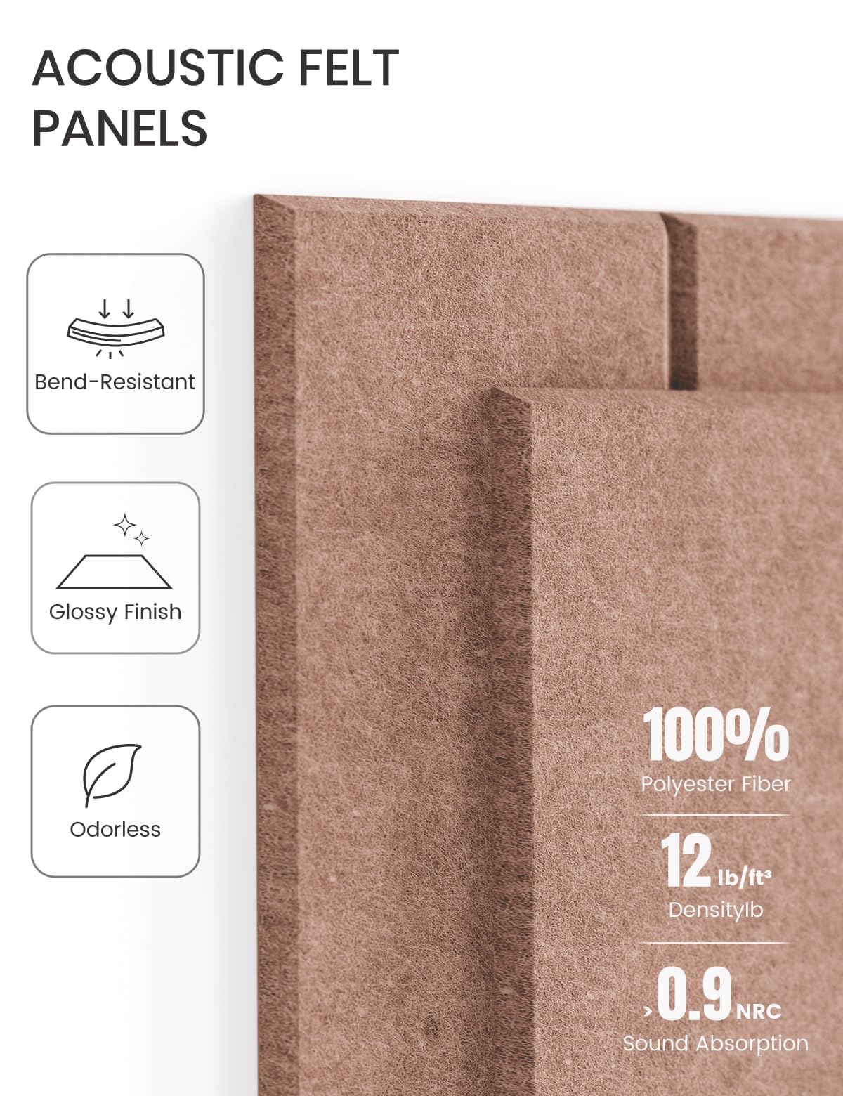 Fluxynara dense polyester felt tiles offer durability and a professional look