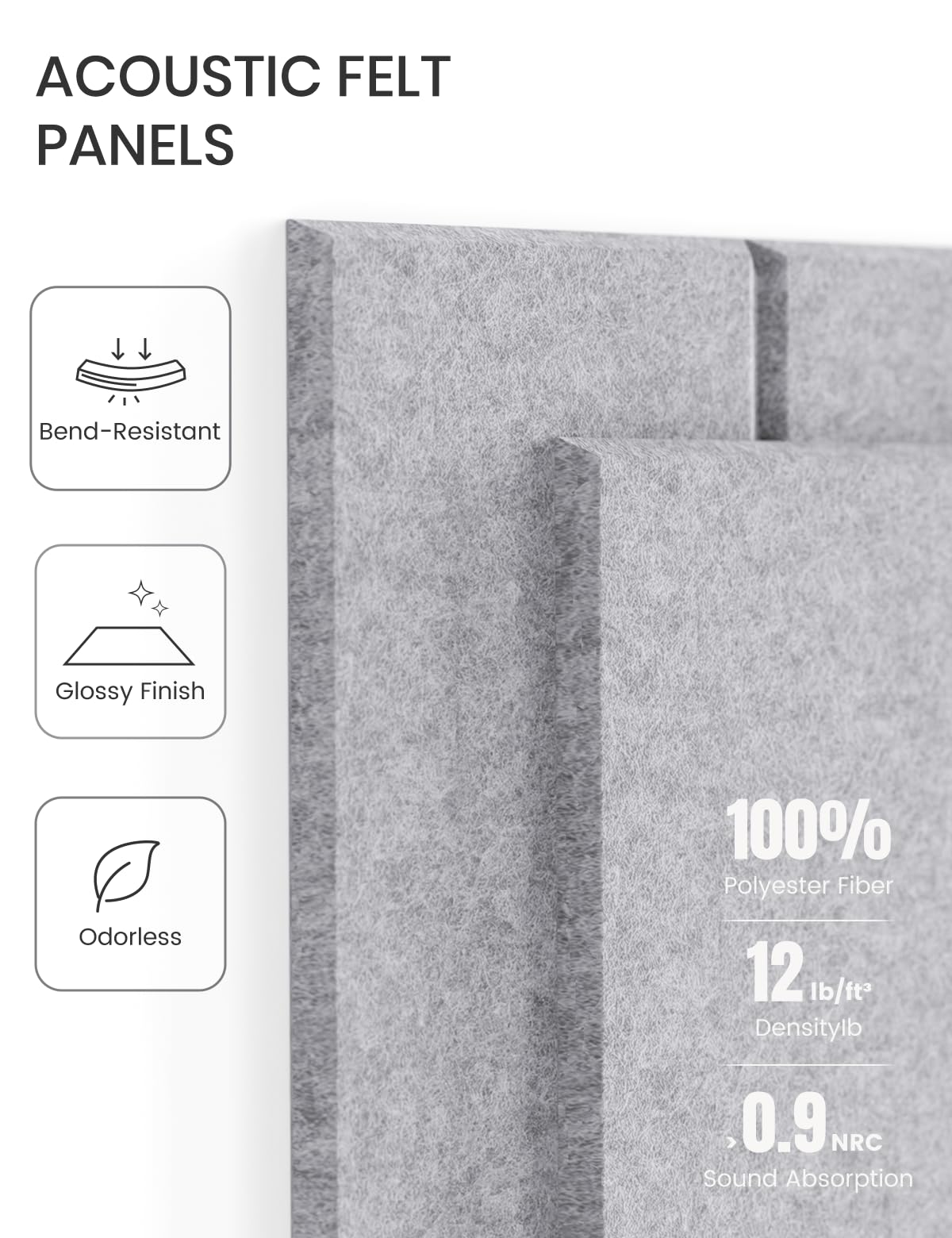 Fluxynara dense polyester felt tiles delivering durable, professional appearance