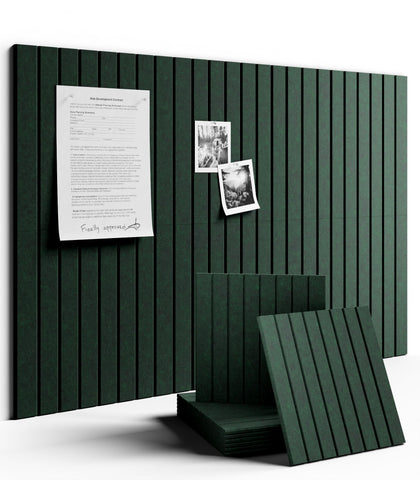 Fluxynara large felt bulletin board with six tiles for flexible wall layouts.