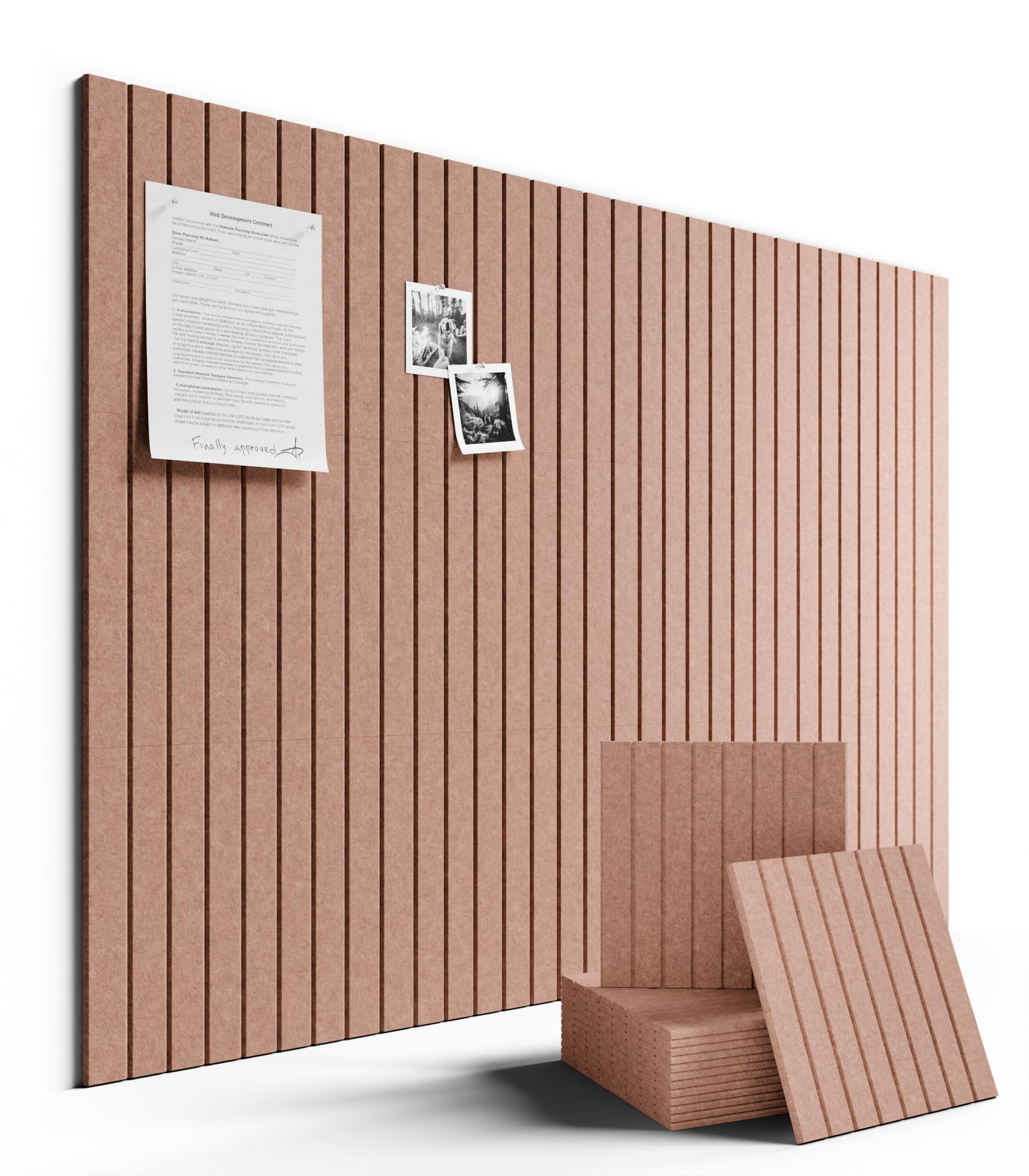 Fluxynara large felt bulletin board tiles arranged as modular wall display to organize schedules.
