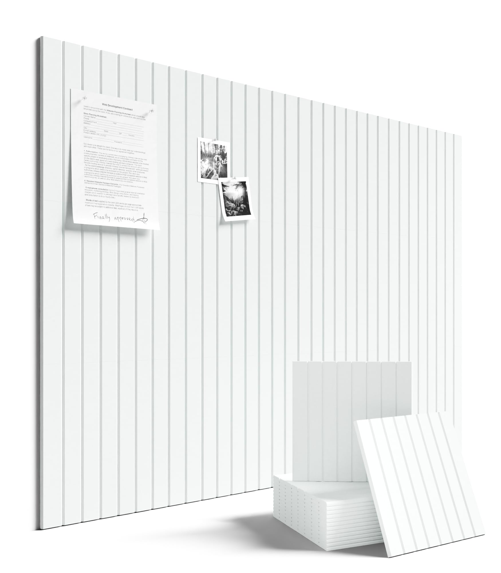 Fluxynara large felt bulletin board tiles arranged on wall for organized planning