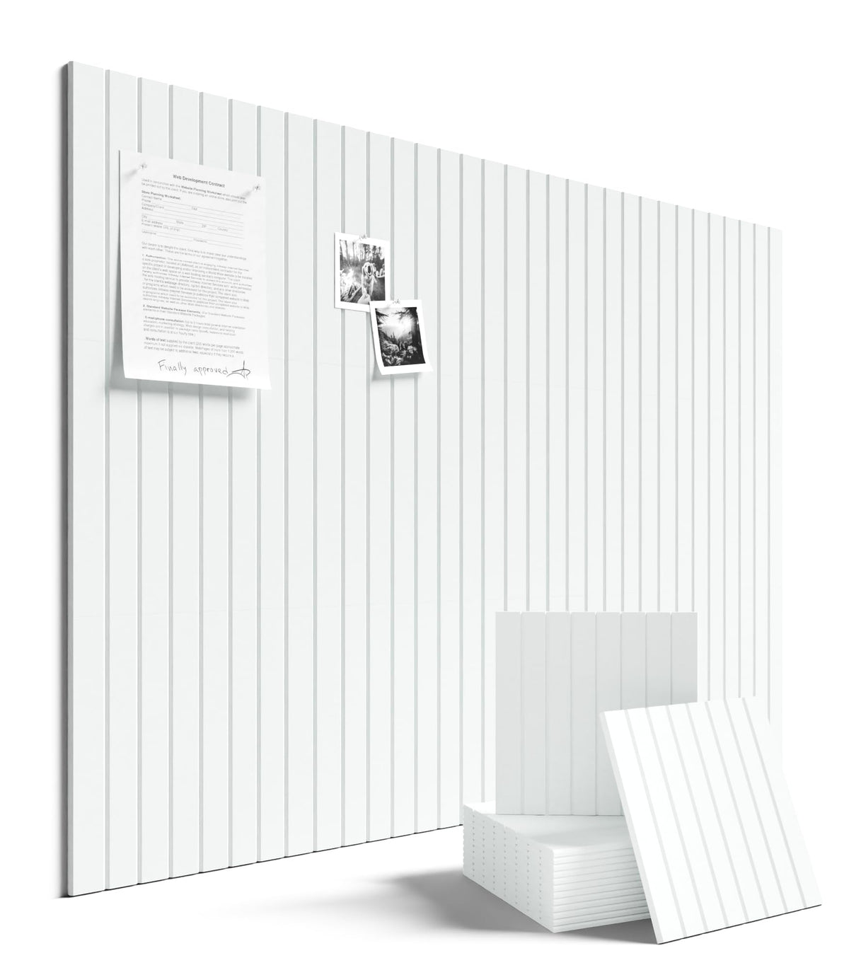 Fluxynara large felt bulletin board tiles arranged on wall for organized planning