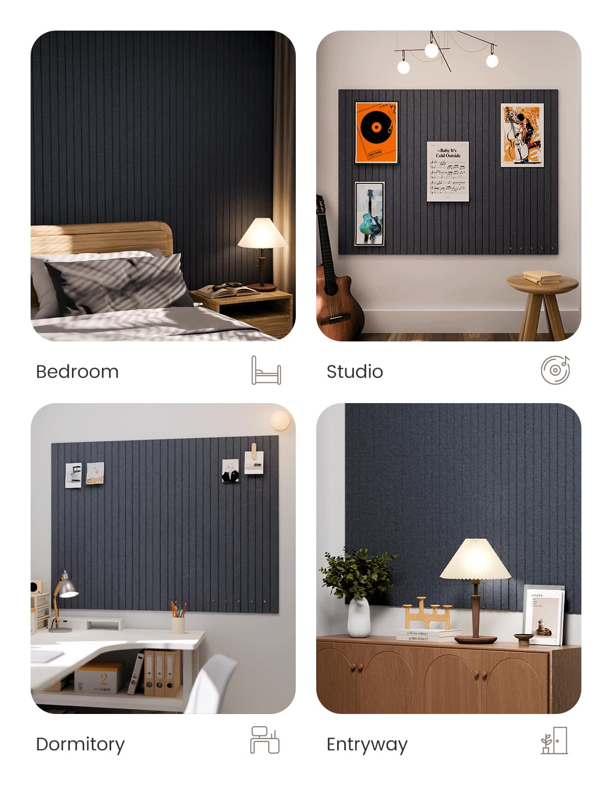 Fluxynara NRC up to 0-95 reduces echo in busy spaces.
