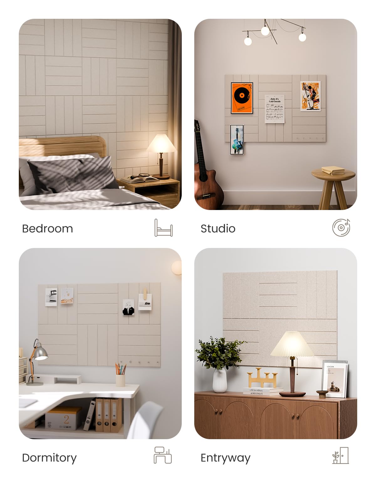 Fluxynara office acoustic tiles reduce echo for clearer conversations.