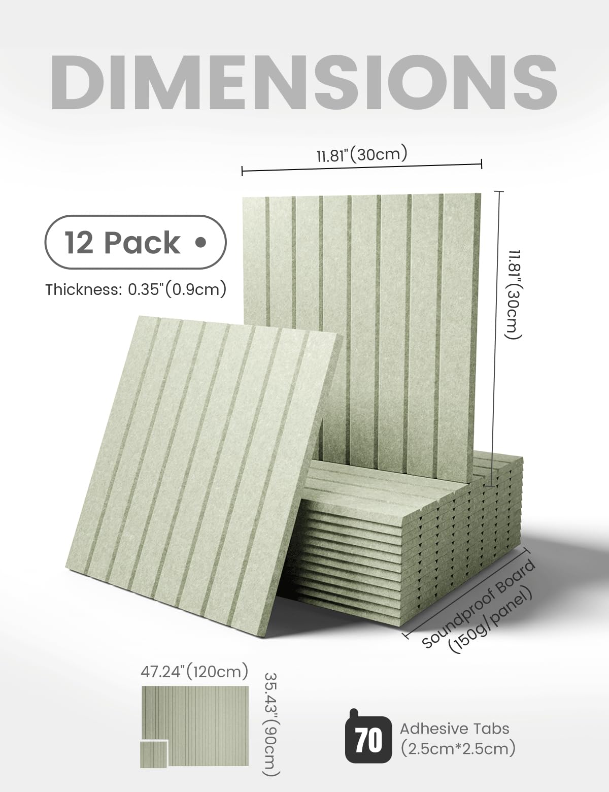 Fluxynara sage green felt tile close-up shows durable surface ready for pins