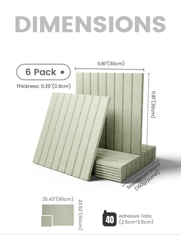 Fluxynara sage-green felt tile close-up shows dense 9 mm thickness