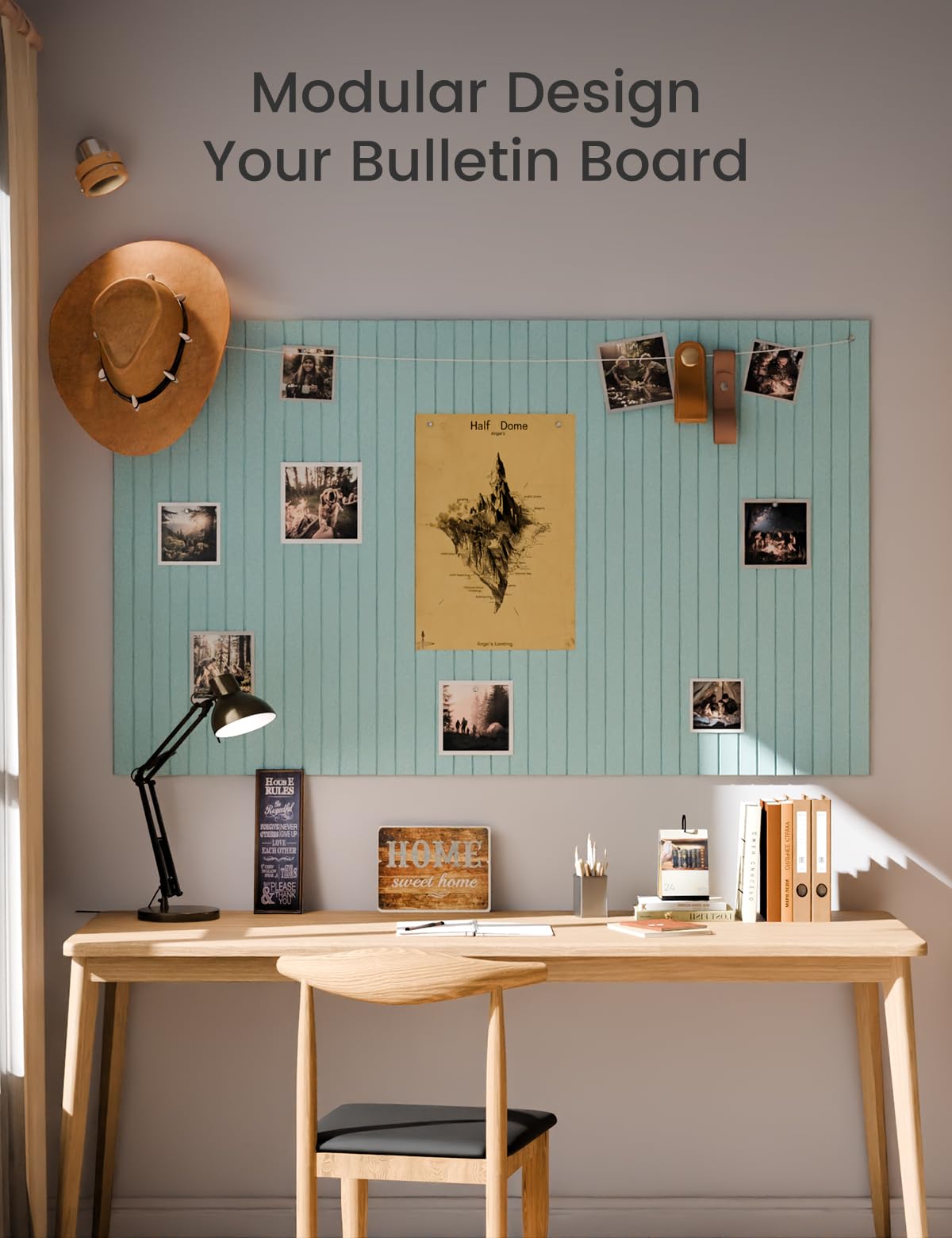 Fluxynara teal blue felt board adds modern vibe to classrooms.