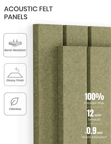 Fluxynara felt tiles close-up shows durable 9 mm thickness