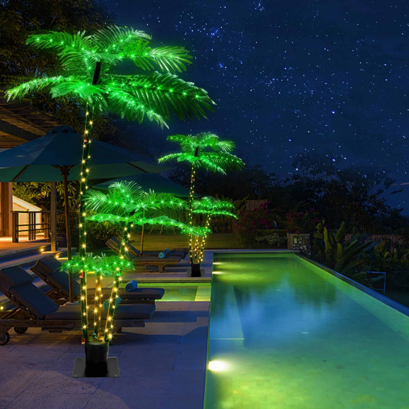 FLVOECN palm tree lights offer eight modes for versatile ambient lighting.