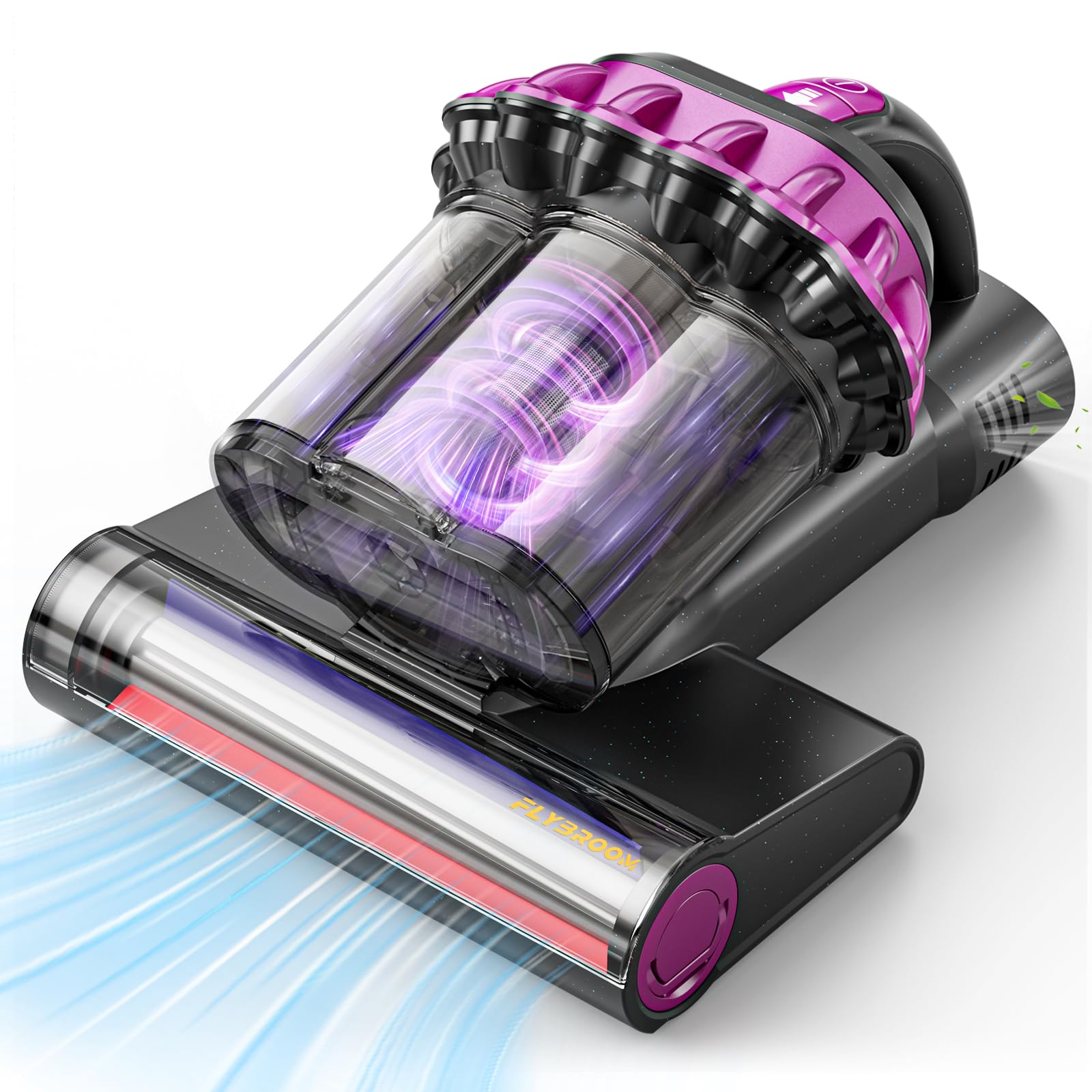 Flybroom mattress vacuum delivers powerful suction for deep fabric cleaning.