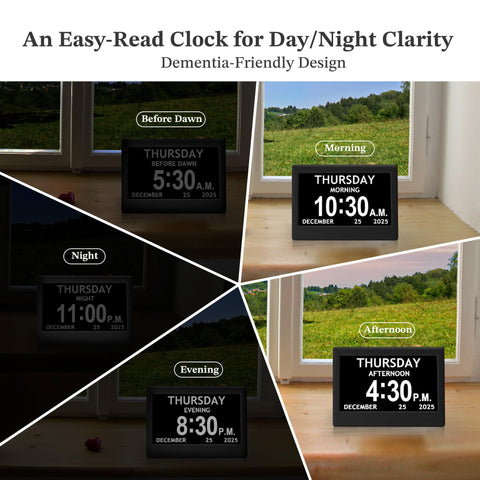 FLYRUIT dementia clock comes with a remote control for simple operation