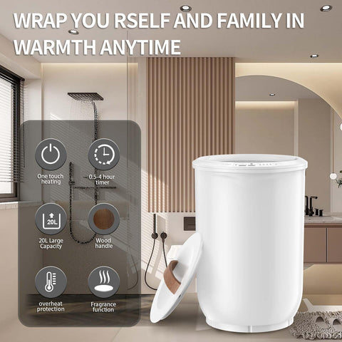 FLYHIT 450W heating element inside delivers quick towels warmth.
