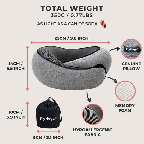 FlyHugz adjustable velcro-strap demonstrates customizable comfort for a secure rest.