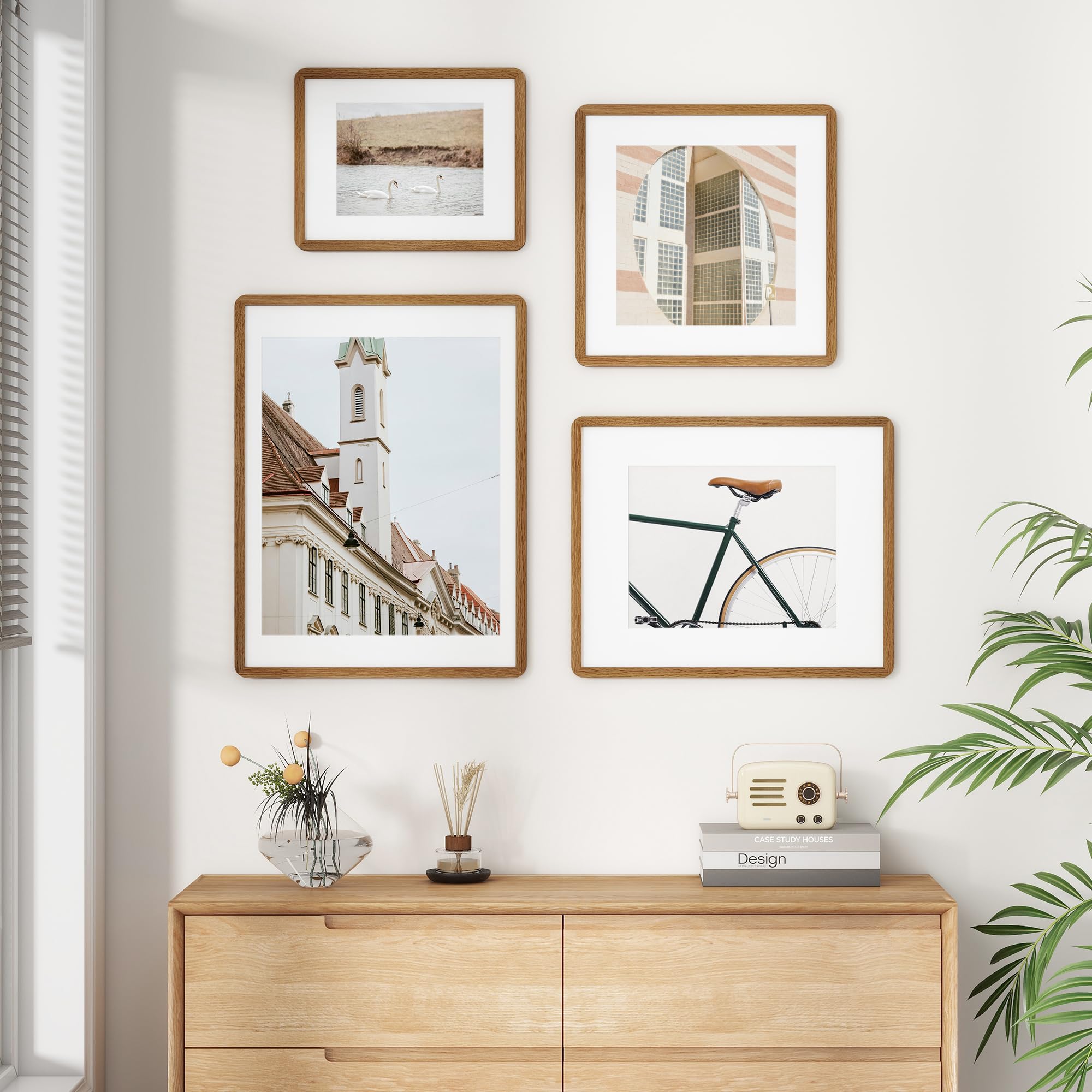 Flyjoe 16x20 frame in a dining room creates elegant, gallery-like ambiance