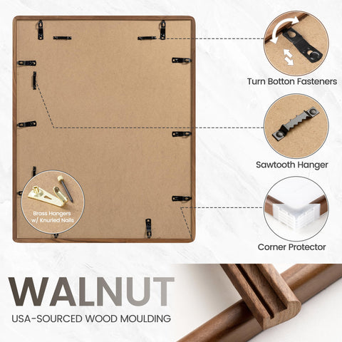 FLYJOE natural walnut surface detail showcases warm hues