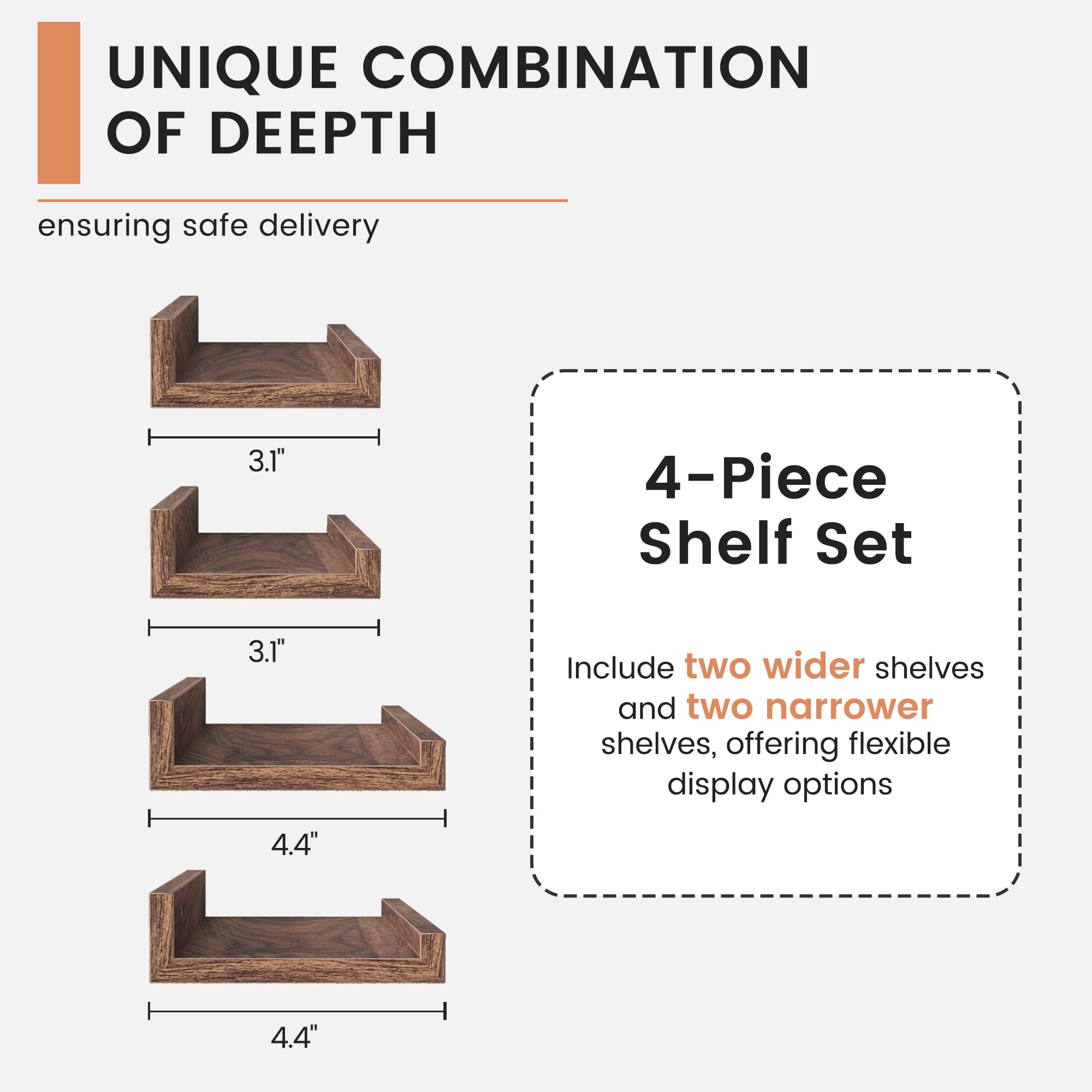 FLYJOE symmetrical gallery setup creates balanced decor with practical display.