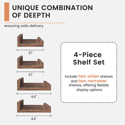 FLYJOE symmetrical gallery setup creates balanced decor with practical display.