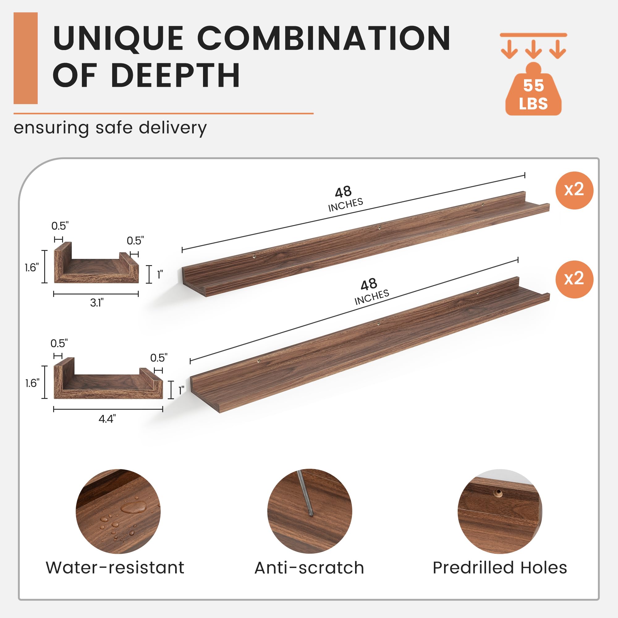 FLYJOE wall-mounted installation shows quick, level mounting with pre-drilled holes.