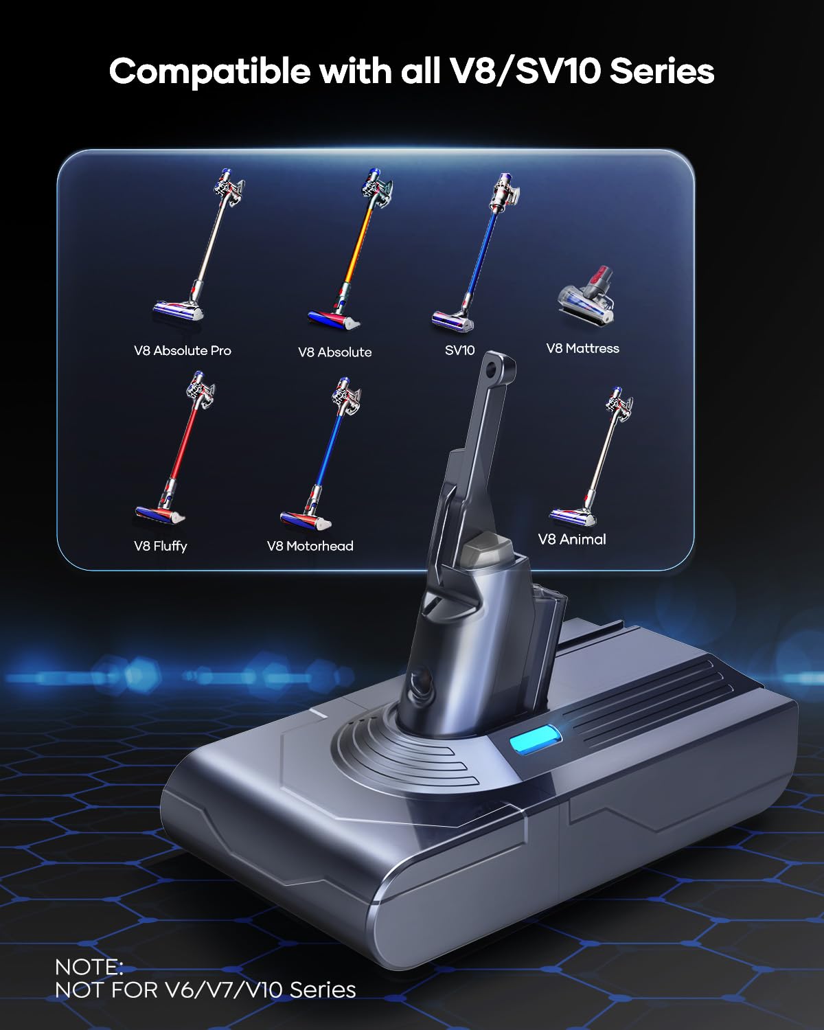 Flylinktech V8 SV10 compatibility graphic showing broad model support