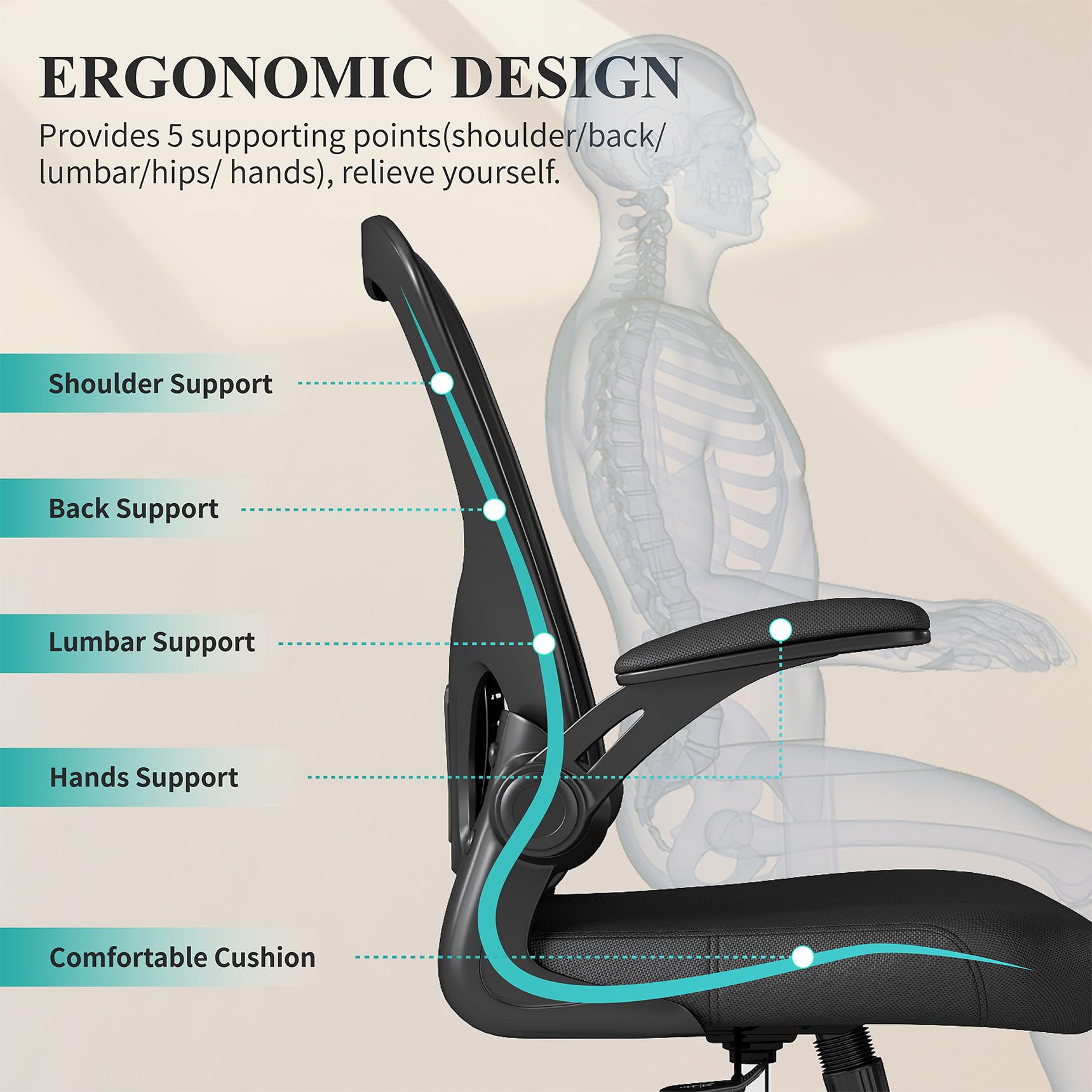Flysky chair includes simple assembly with clear steps for quick setup