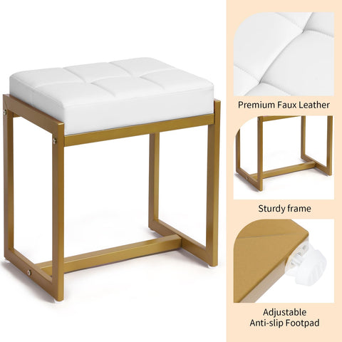 FLYZC vanity stool compact dimensions ideal for small spaces