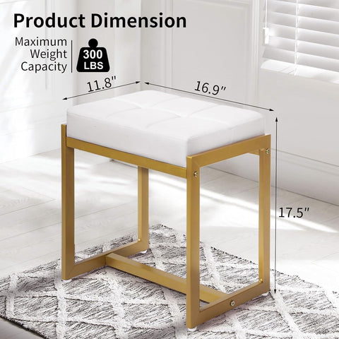 FLYZC vanity stool easy-assembly design saves setup time