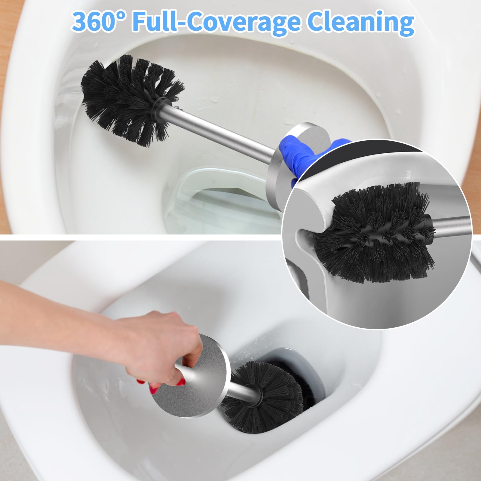 Flyzenvibe detachable-head brush for thorough scrubbing