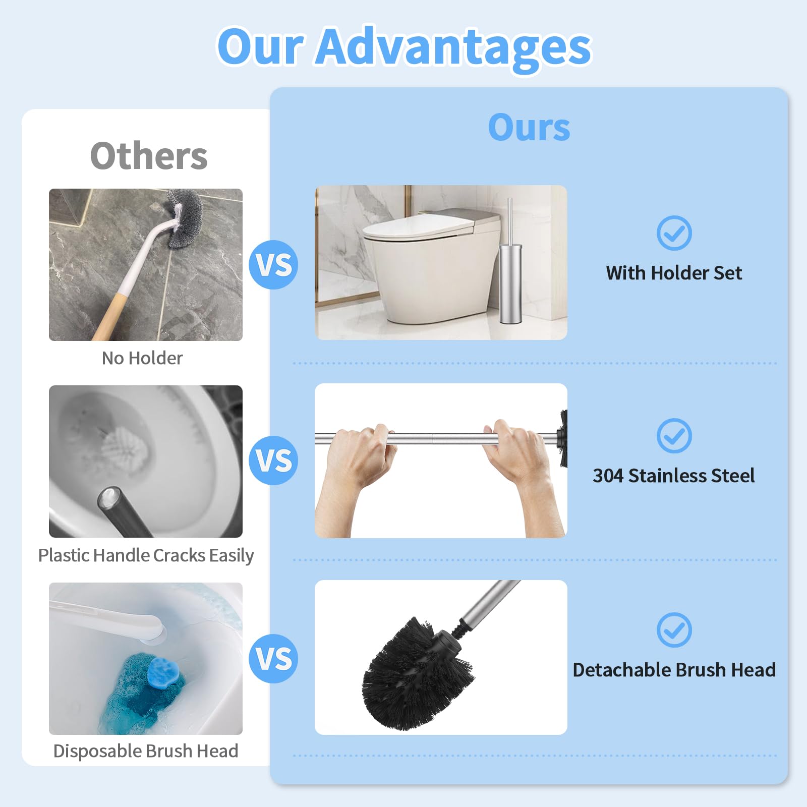 Flyzenvibe elegant stainless steel set for bathroom decor