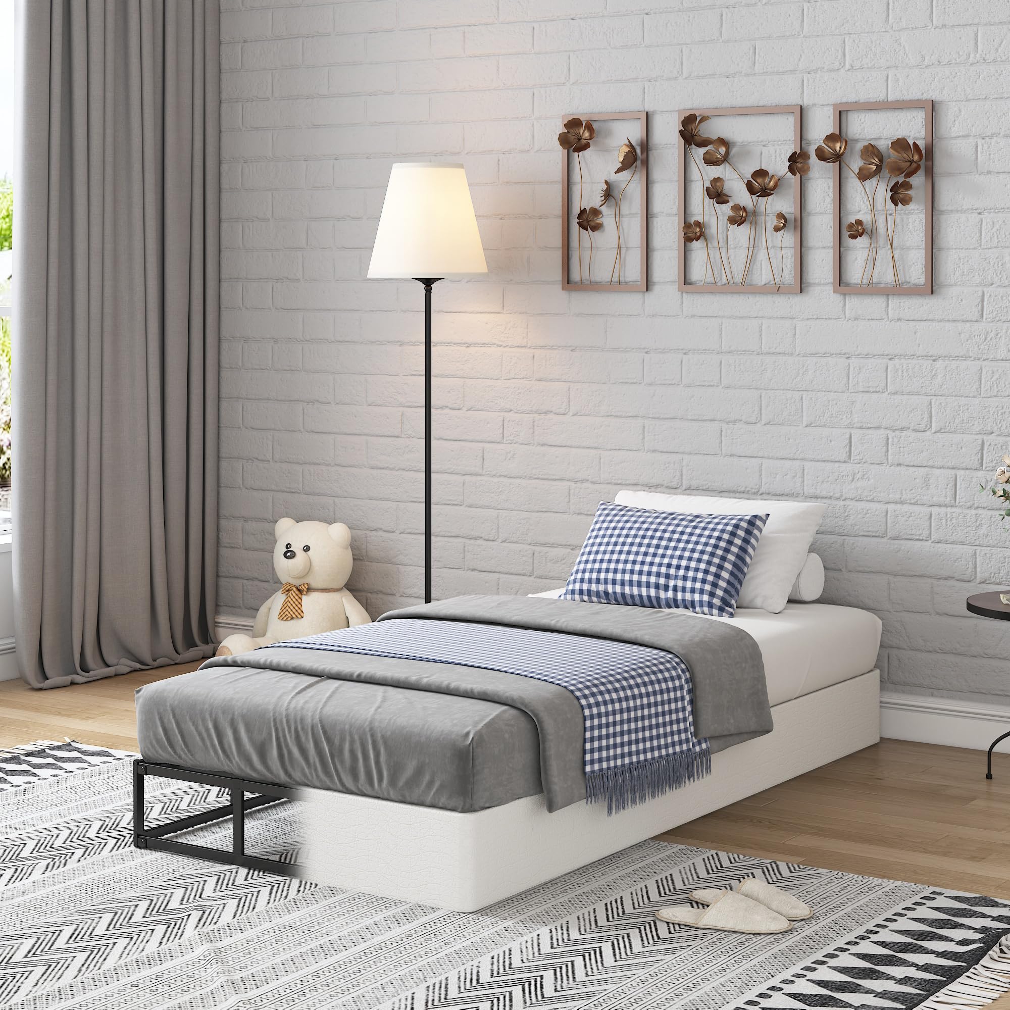 FMDMR Twin Box Spring with heavy-duty construction provides stable mattress support.