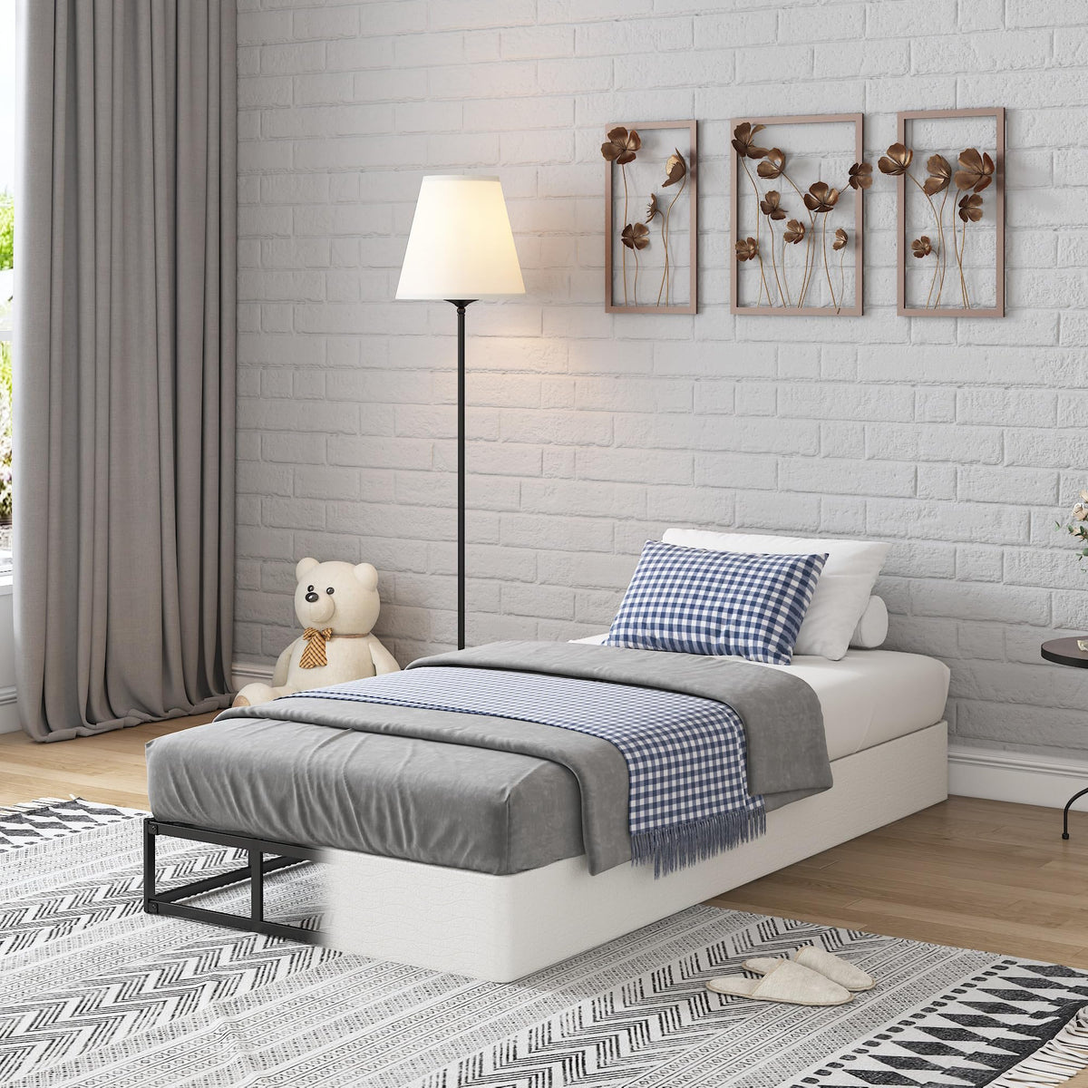 FMDMR Twin Box Spring with heavy-duty construction provides stable mattress support.