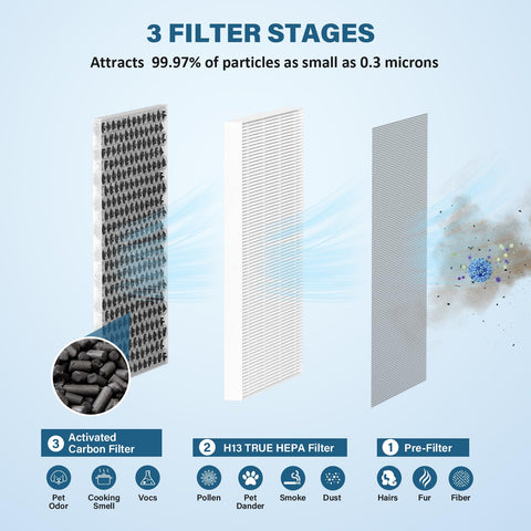 FMDZFL JF260 pre-filter traps larger debris to protect the HEPA