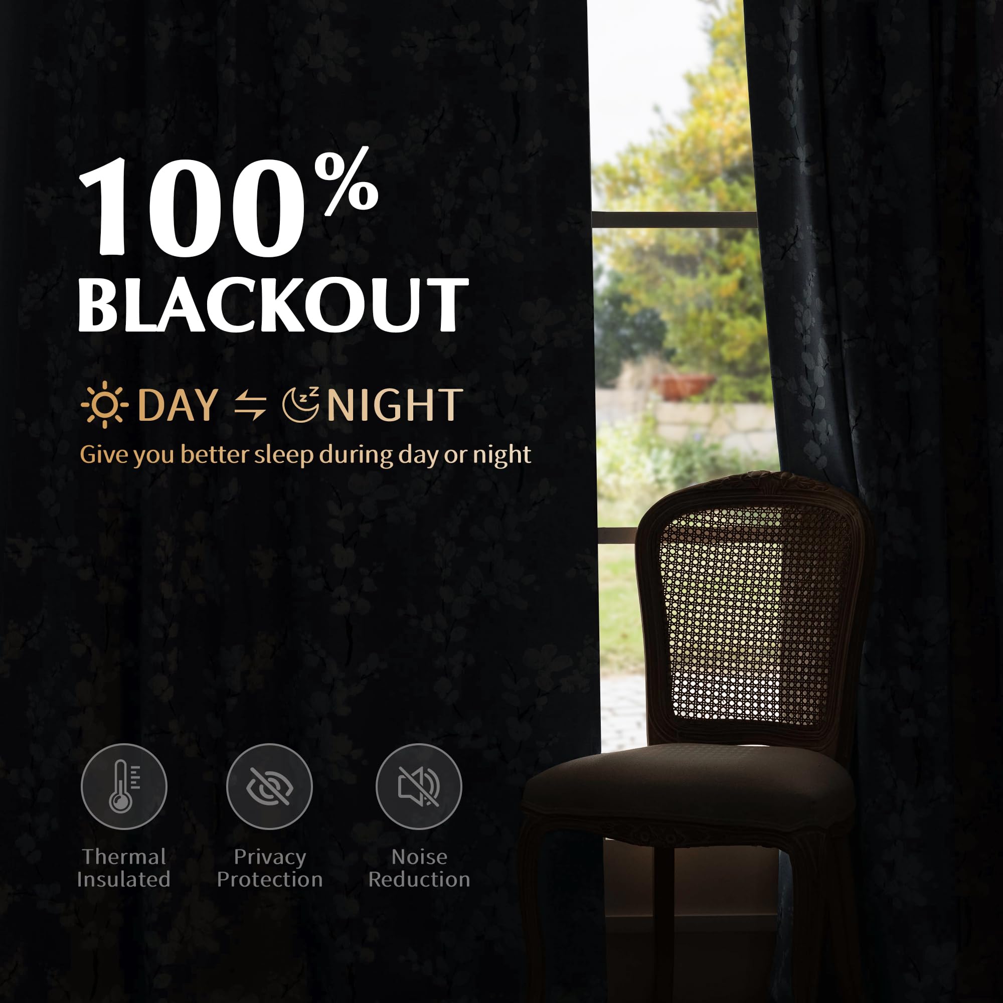 FMFUNCTEX grommet top panel with silver rings for easy hanging.