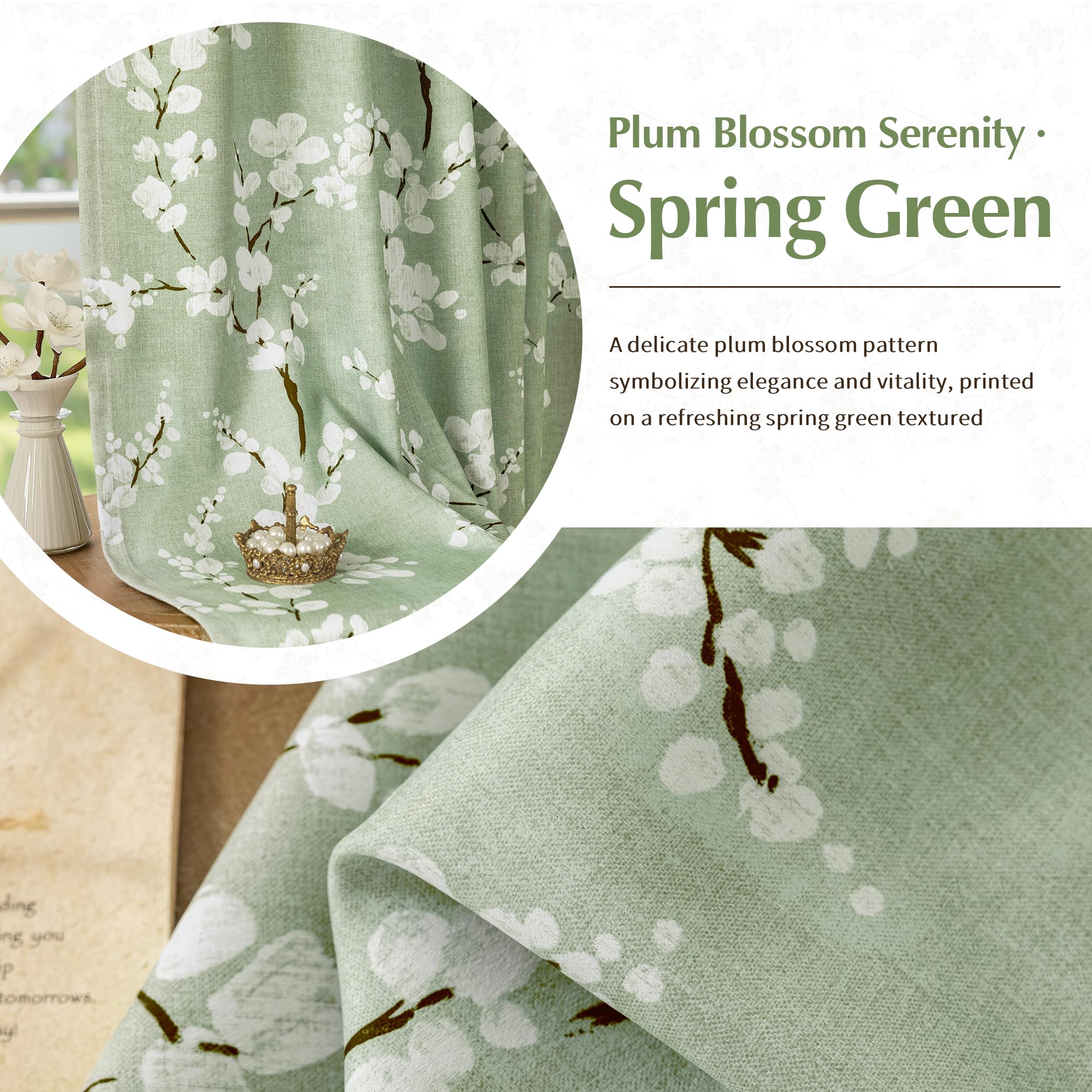 FMFUNCTEX grommet-top curtains with eight silver grommets for smooth hanging.